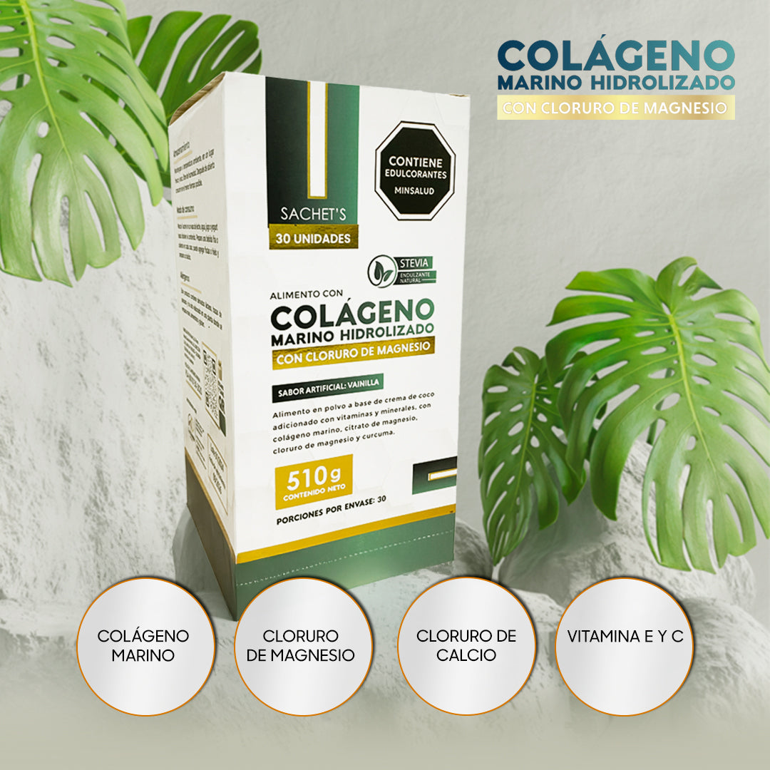 Colágeno Marino Hidrolizado con Magnesio · Sabor Vainilla